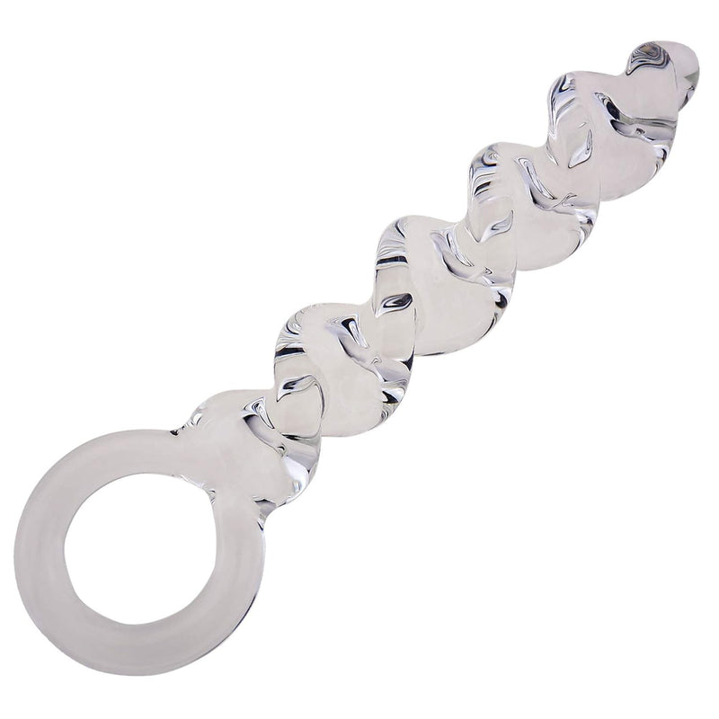 New Screw Style Transparent Glass Crystal Penis Anal Plug