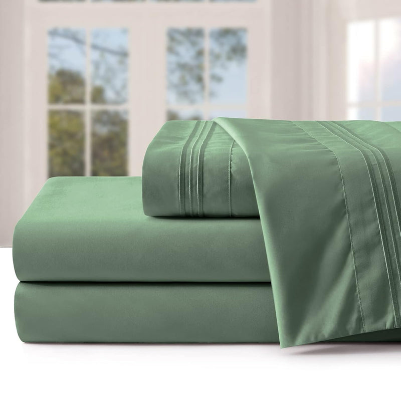 Microfiber Deep Pocket Full Size Sheets Set - Hotel Luxury 1800 Thread Count S