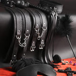 Body Sm Restraints Sex Toys 10 Pcs Bondage Restraints Kits Fetish Bed Restraints Set For Beginners Sm Adult Games Cuffs Gag Blindfold Spanking Paddle Black