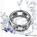 Stainless Steel Cock Ring with 6 Spikes for Enhanced Erection Delay and Stronger Sensation