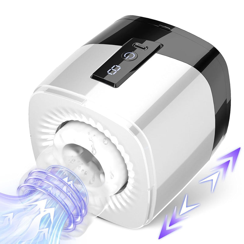 Sex Toys For Men Male Masturbators - Open-Ended Male Sex Toys Pocket Pussy Stroker With 7 Thrusting & Rotating Modes For Penis Stimulation, Blowjob Sex Machine Adult Sex Toys With 3D Realistic Vagina