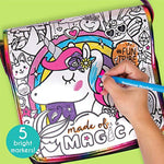 Color Your Own Unicorn Doodle Messenger Bag with Adjustable Strap