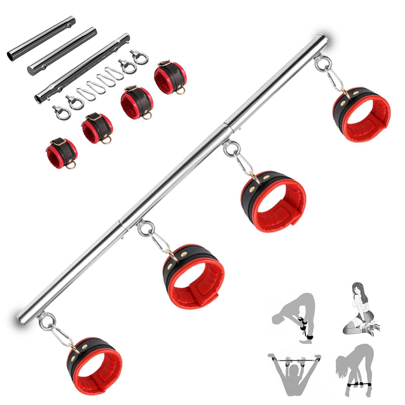 Bondage Restraint Couples Sex Toys, Adjustable Bdsm Bondage Gear & Accessories, Spreader Sex Adult Couples Toys, Adjustable Handcuffs & Footcuffs Sm Bondage Kit Adult Sex Toys & Games