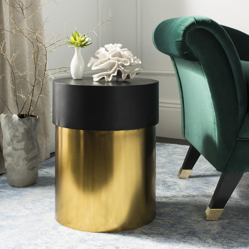 Home Solstice Black And Gold Side Table