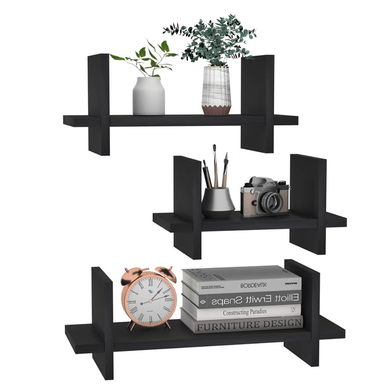 Floating Shelves Wall Mounted Set Of 3, Hanging Storage Floating Book Shelf Fo