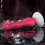 Squirting Dog Knot Dildo Realistic Silicone Wolf Ejaculating Pink Dildos With Suction Cup G Spot Simulated Animal Dildos Adult Sex Toys Penis Anal Plug For Men Women Couples