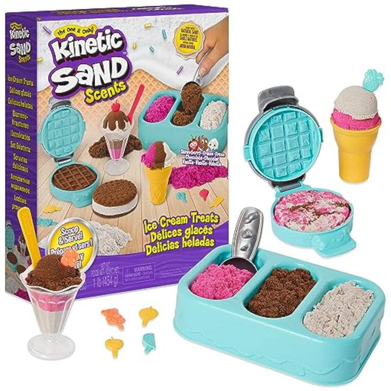 Scented Ice Cream Treats Moldable Sand Sensory Toys for Kids Ages 3+