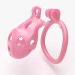 Lightweight Resin Chastity Cage – Discreet Male Device with Invisible Lock & 4 Rings