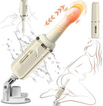 Thrusting Huge Thick Dildo Vibrator 2.5'' Diameter,Realistic Silicone Big Penis Women Sex Toys With Suction Cup,Remote Control Heated Anal G Spot Black Dildo With 3 Quick Telescopic&10 Vibration Modes
