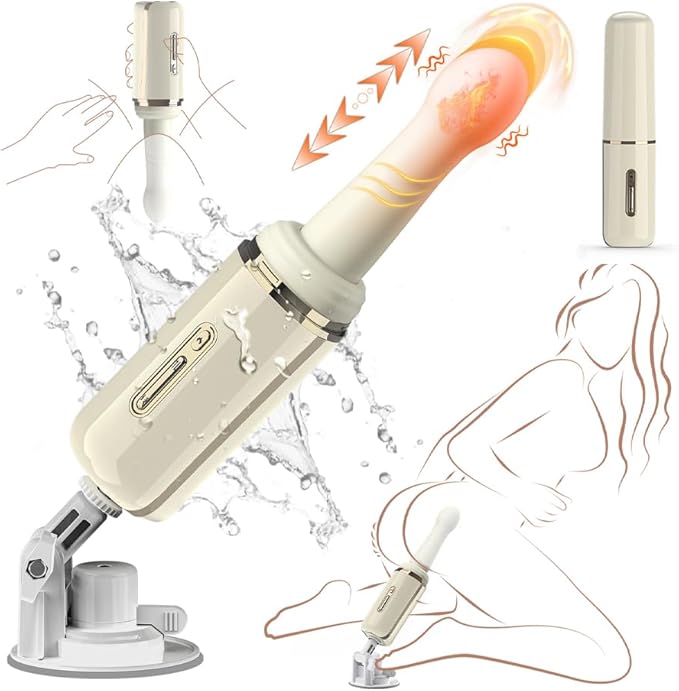 Thrusting Huge Thick Dildo Vibrator 2.5'' Diameter,Realistic Silicone Big Penis Women Sex Toys With Suction Cup,Remote Control Heated Anal G Spot Black Dildo With 3 Quick Telescopic&10 Vibration Modes