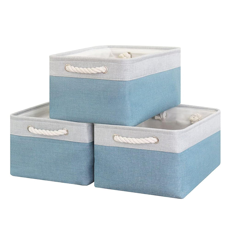 Storage Baskets For Organizing, [3-Pack] Fabric Organization Bins For Living Roo