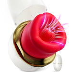 Vibrator Adult Sex Toys For Women - 3In1 Sucking Vibrator Rose Sex Toy, 3 Sucking, 10 Tongue Licking & Vibrating Adult Toys, Ultra Soft Mouth Clit Sucker Clitoral G Spot Vibrators For Female Couples