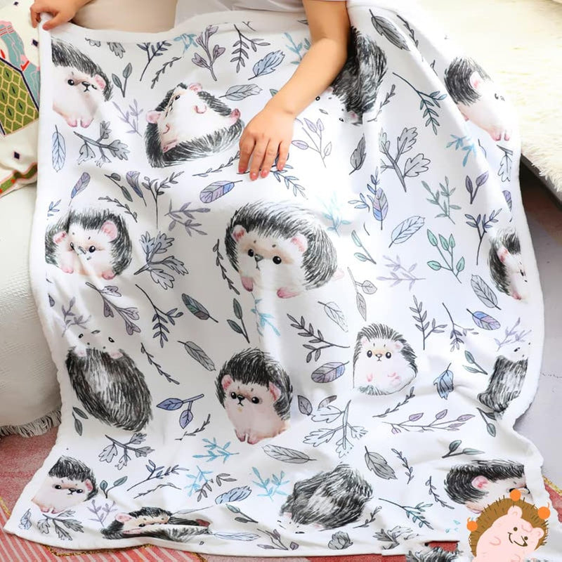 Hedgehog Blanket, Soft Kids Throw Blanket With Super Cute Hedgehog Pattern Hed