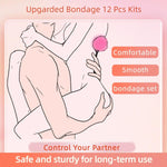 12-Piece Bondage Restraint Kit – Adjustable BDSM Set for Beginners (Pink)