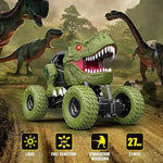 Remote Control Dinosaur Car For Kids Boys, 2.4Ghz All Terrain Remote Control Dinosaur Truck With Light, Rechargeable 4Wd Off Road Rc Car Toys For Kids 3 4 5 6 7 8-12 Year Old Boys Girls Birthday Gift