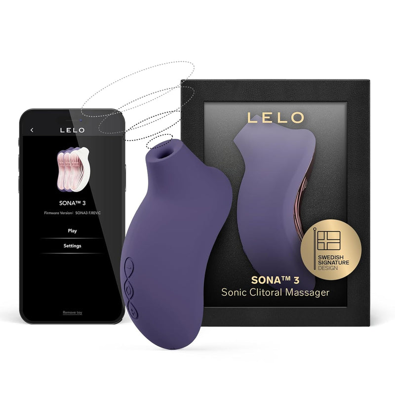 Sona 3 Female Sonic Massager With Bluetooth App, 12 Pleasure Settings And Sonic Wave Technology, Sucking Vibrator Women Sex Toys, Adult Toy For Women (Cyber Purple)