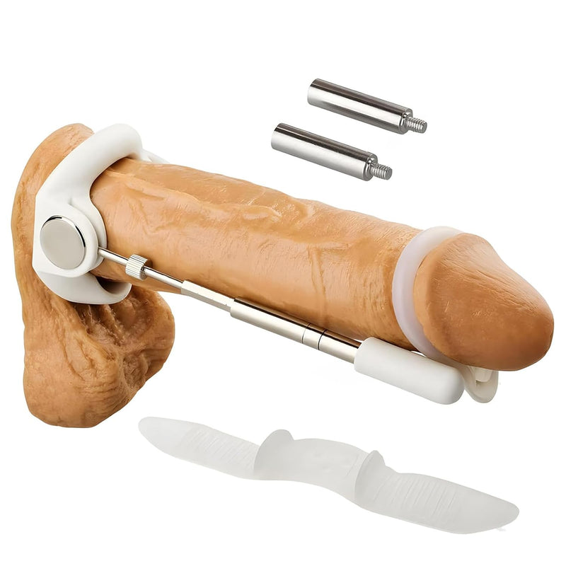 Penis Extender Penis Pump Adjustable Stretching Kit,Sex Toys - Pumps & Enlargers,Penis Stretcher Exercises For Male,Penis Extender - Penis Stretcher, White