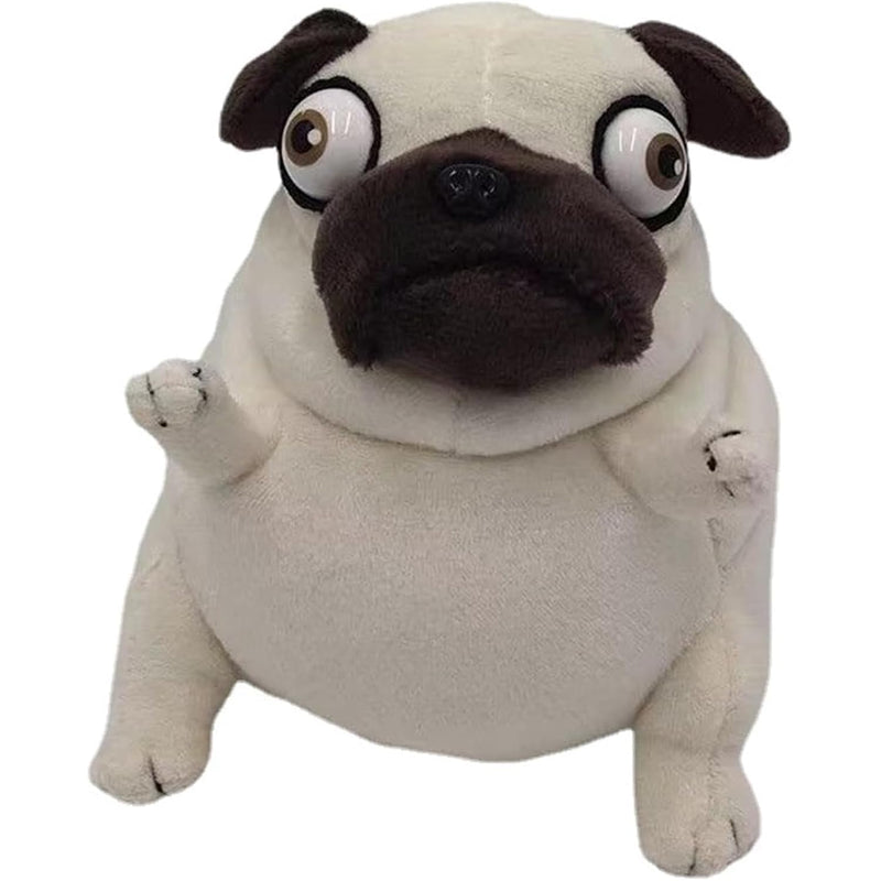 Hilarious Pug Stuffed Animal 6" Funny Ugly Cute Pug Dog Plush Toy, Weirdo S