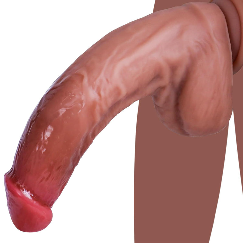9.5 Inch Big Lifelike Dildo Sex Toy, Thick Silicone Dildos With Strong Suction Cup For Hands-Free Play And G-Spot Anal Stimulation Soft Adult Sex Toys For Men And Women Or Couples