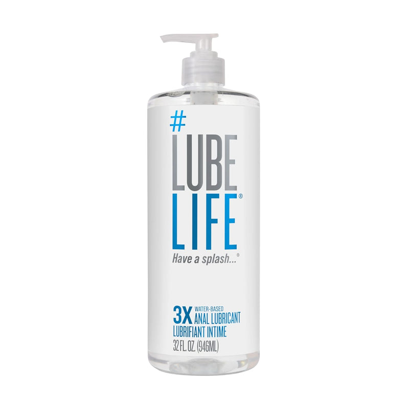 Lubelife 3X Anal Lubricant, Thicker Water-Based Lube For Men, Women And Couples, Extra Protection, Non-Sticky, Smooth Glide, 32 Fl Oz