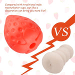 Pocket Pussy,Strawberry Male Masturbator with Anal Textured Channel,Adult Sex Toys for Men Trainer