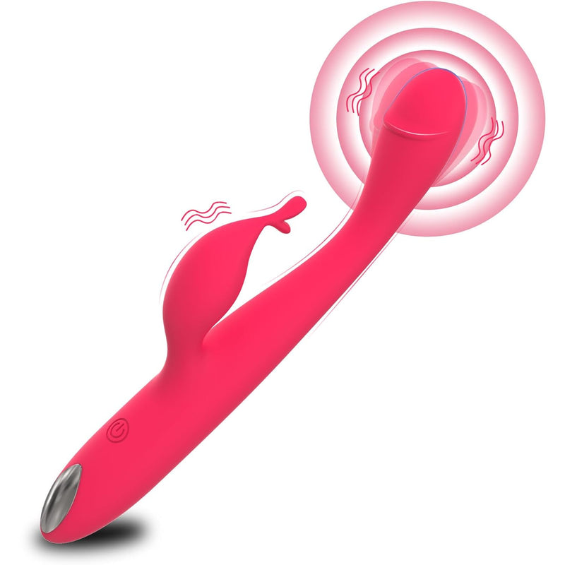 Clitoral G-Spot Rabbit Vibrator, High Frequency Finger Clitoris Vaginal Nipple Stimulator Massager With 10 Intense Vibration Modes, Silicone Dildo Adult Sex Toy For Women