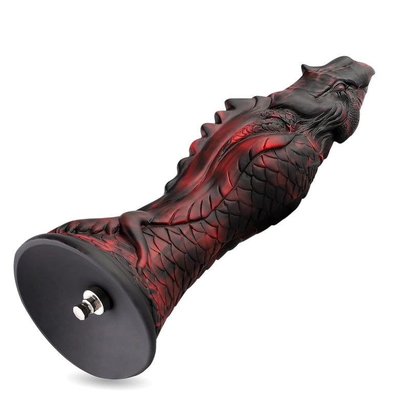 10.2” Silicone Dildo, 7.8” Insertable Length With Kliclok System, The Evil Fisher - Fantastic Series