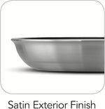 Professional 10-Inch Non Stick Frying Pan, Heavy-Gauge Aluminum Skillet with Reinforced Nonstick Coating, Red Handle, Dishwasher and Oven Safe