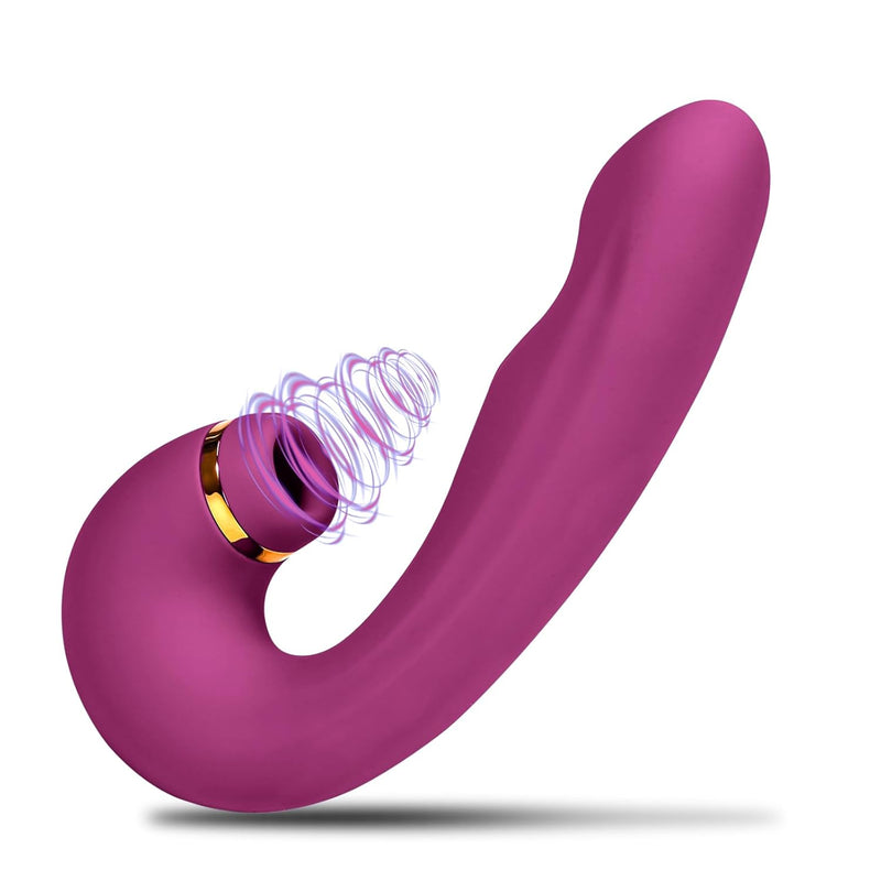 Vibrator Sex Toy For Women 3 In 1 Vibrators With 10 Vibrating, 5 Flapping, 5 Sucking Modes Adult Toys Dildo G Spot Vibrator, Usb Rechargeable Rabbit Vibrators Female Sex Toys, Violet