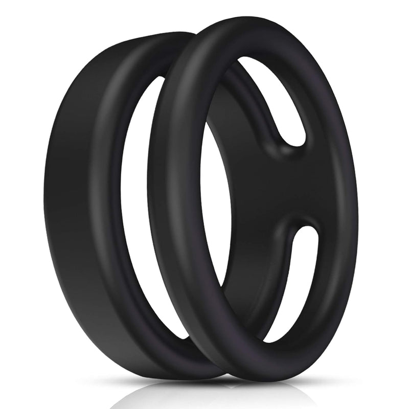 Silicone Dual Penis Ring, Premium Stretchy Longer Harder Stronger