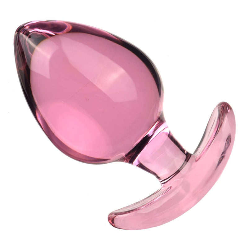 Big Size Crystal Mushroom Shape Anal Plug Crystal Glass Sm G-Spot Pleasure Anal Butt Plug Stimulator Sex Toy(B)