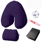Sex Pillow Dildo Pillow Inflatable Sex Position Pillow Dildo Mount With Dice Sex Furniture For Couples (Purple)