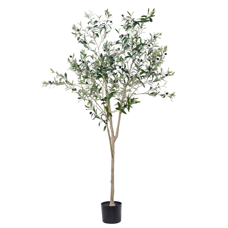 Artificial Olive Tree,6Ft Tall Faux Silk Plant Artificial Tree In Potted Olive