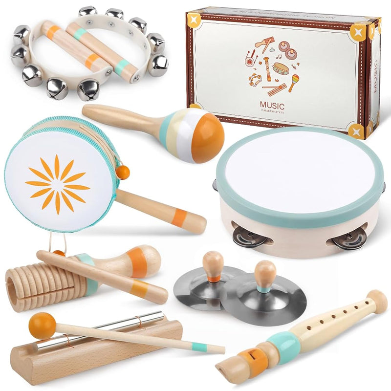 Toddlers Musical Instruments Baby Montessori Wooden Musical Toys For Toddle