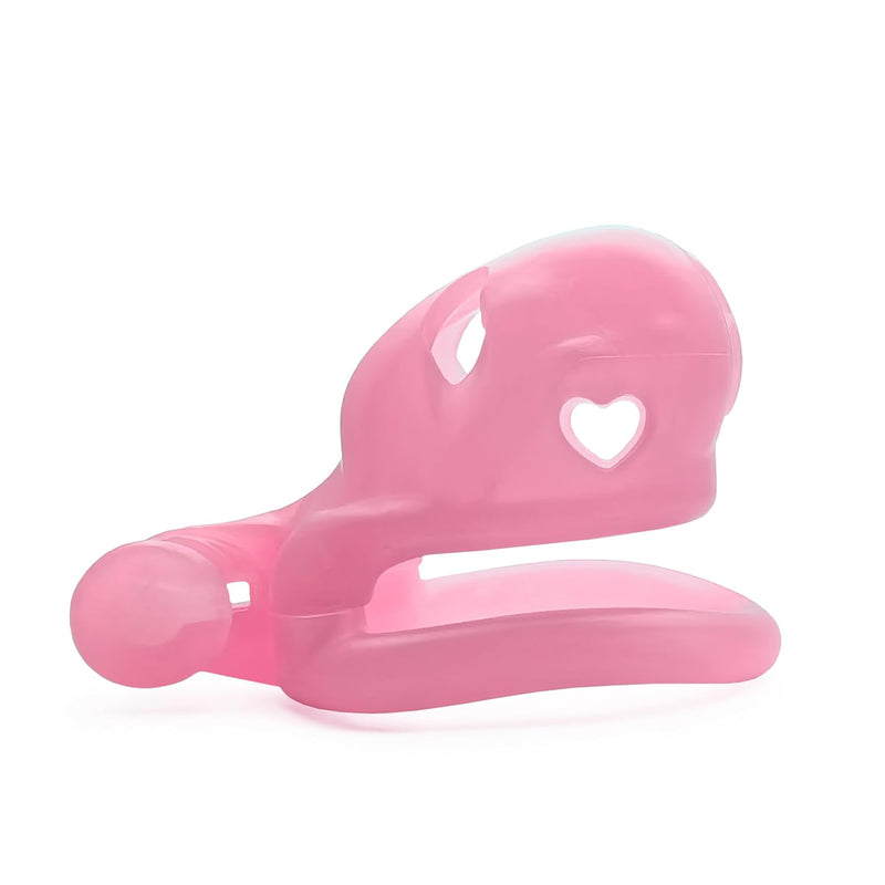 Love 1.0 Chastity Cage| Lightweight Resin Chastity Devices|Original Design| Male Chastity Cage For Beginner|Adult Sex Toy For Men |4 Sizes Rings (Nub, Pink)