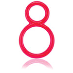 Ofinity Cock Ring, Red - Double Cock Ring - Penis Ring, Stretchy, Comfortable Pleasure Ring - Couple Sex Toys, Dick Ring For Mutual Pleasure