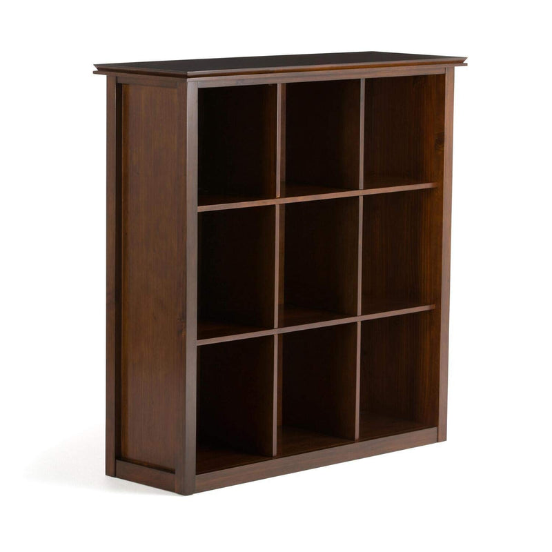 Artisan Solid Wood 45 Inch X 43 Inch Contemporary 9 Cube Bookcase And Storage