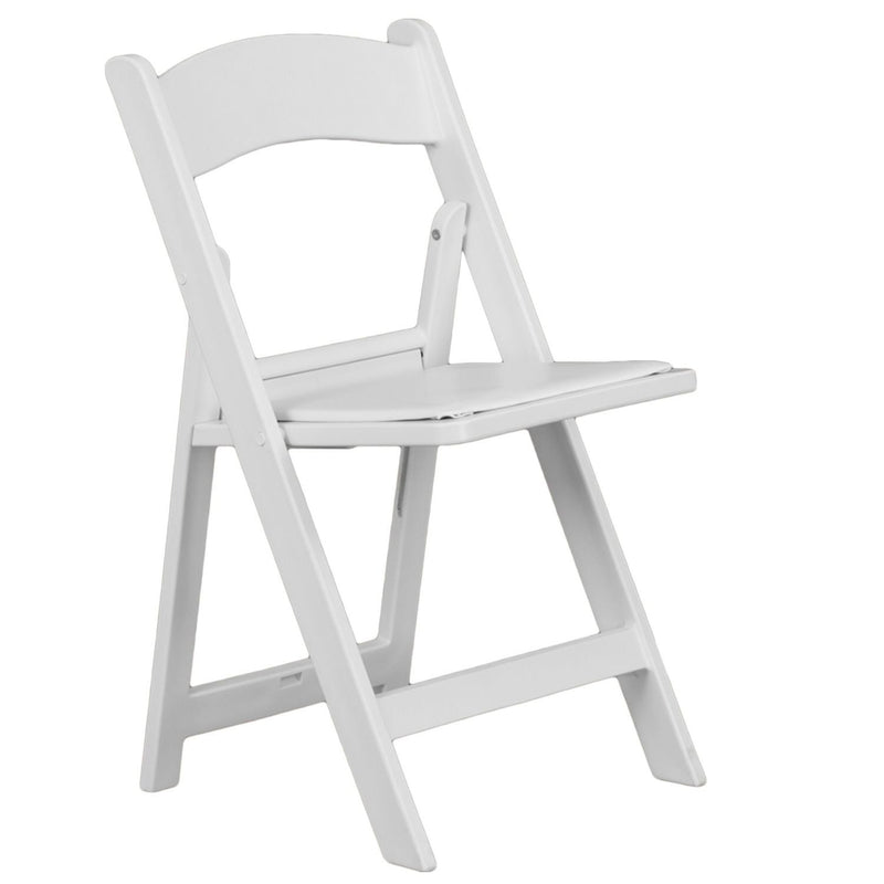 Hercules™ Series Folding Chair - White Resin - 4 Pack 1000Lb Weight Capacity C