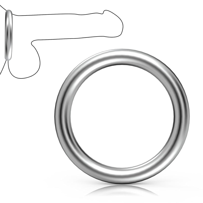 Stainless Steel Male Penis Rings, Arc Ring Delay Ring,Smooth Sex Toys For Men,Delayed Ejaculation Increase Stimulation Cock Ring 2Inch
