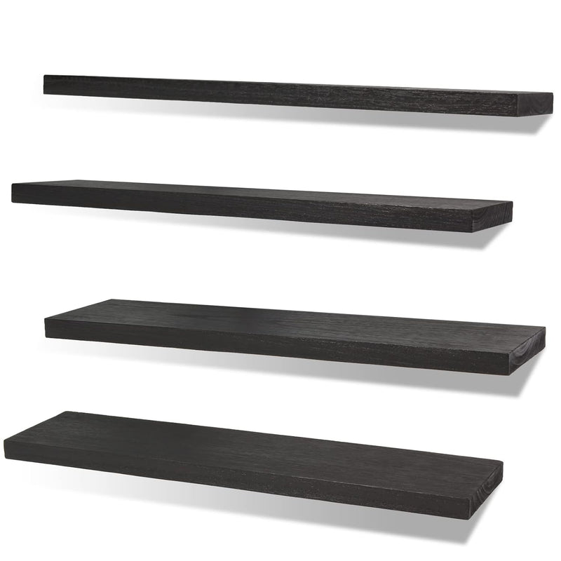 24 Inch Rustic Farmhouse Floating Shelves For Wall Decor Storage Wood Wooden W