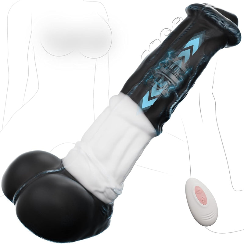 Thrusting Dildo Sex Toys -12 Inch Horse Dildo For Vagina Anal Stimulation, 3 Thrusting & 10 Vibrations Modes, Remote Huge Dildos G Spot Vibrator With Suction Cup, Butt Plug Adult Toys For Women & Men