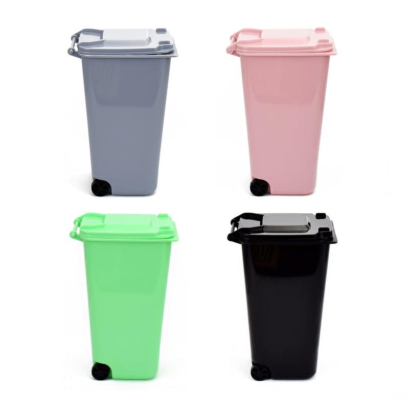 Mini Trash Can With Lid Swing Top Small Trash Can Pen Holder For Car Bedroom Off