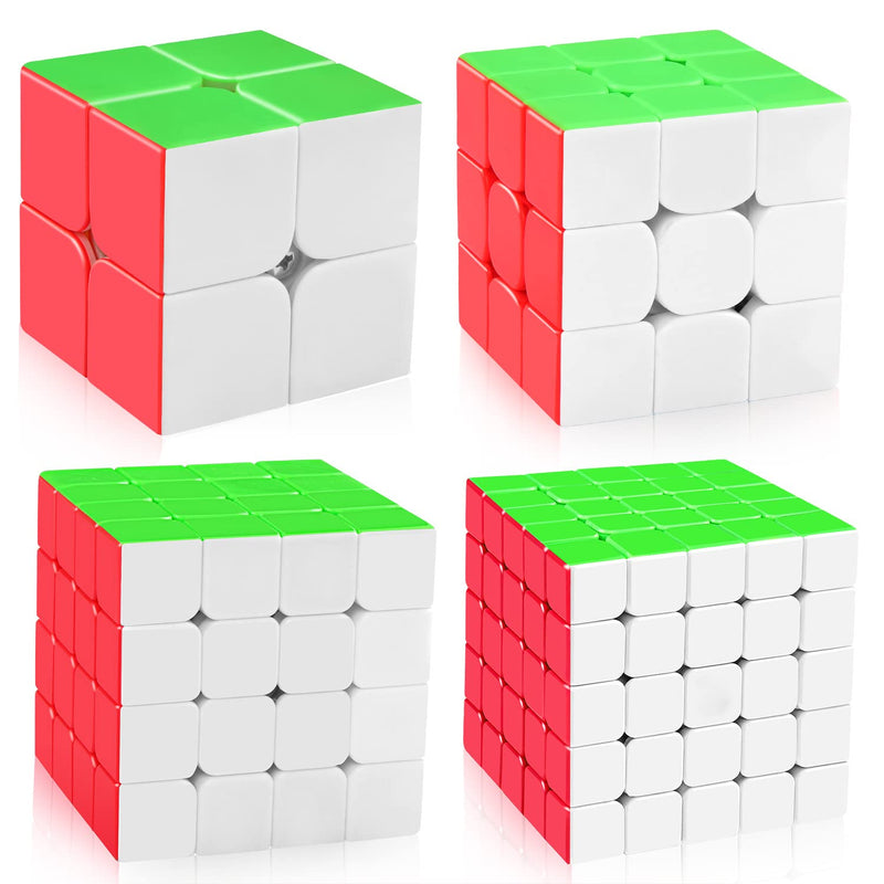 D-FantiX Speed Cube Set, Meilong MF2S 2x2 MF3S 3x3 MF4S 4x4 MF5S 5x5 Sticke
