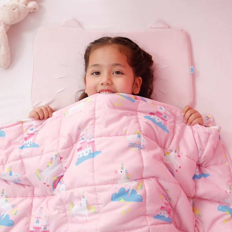 Kids Weighted Blanket, 5Lbs Weighted Blanket For Toddler, Unicorn Heavy Blanke