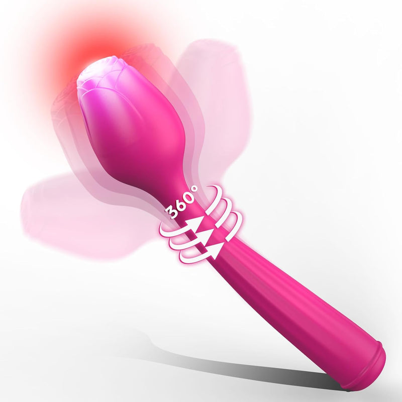 Light-Up Rose Sex Toy For Couples - Birthday Christmas Girls Gift, Clit Nipple Vibrator With 10 Vibration Modes, Rose Vibrator G Spot Vibrators For Women, Rechargeable Silicone Quiet Beginner Sex Toys