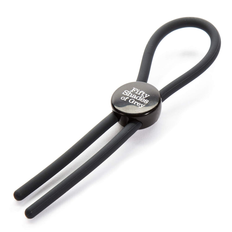 Again And Again Cock Ring - Adjustable Silicone Penis Ring - Lasso Style - Waterproof - Black