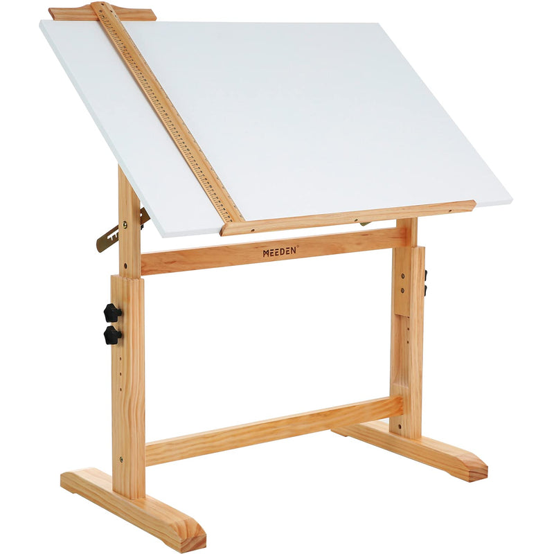 Drafting Table, Art Drawing Desk With Adjustable Height, Large Surface Tilting