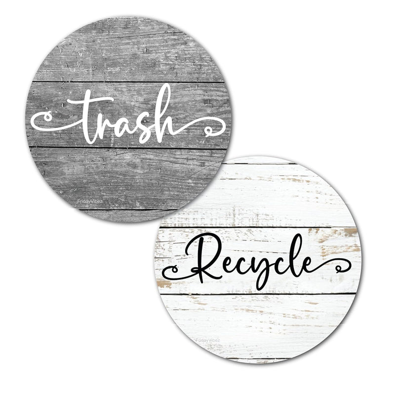 Recycle And Trash Magnets For Kitchen Trash Cans And Recycling Bins, Trash And R