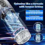 Automatic Male Masturbator,Sex Toys For Men,7 Rotating And Sucking Fully Waterproof Masturbation Cup,Men'S Pocket Pussy Hands Free Masterburbater With Tongue Licking,Male Sex Toys Adult Toy (Black)