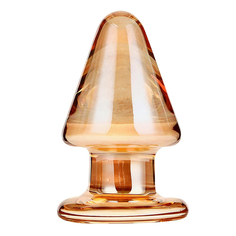 Super Big Butt Plug Trainer,Anal Plug Crystal Glass Anus Dilator For Beginner Advanced Men Women(5501A)